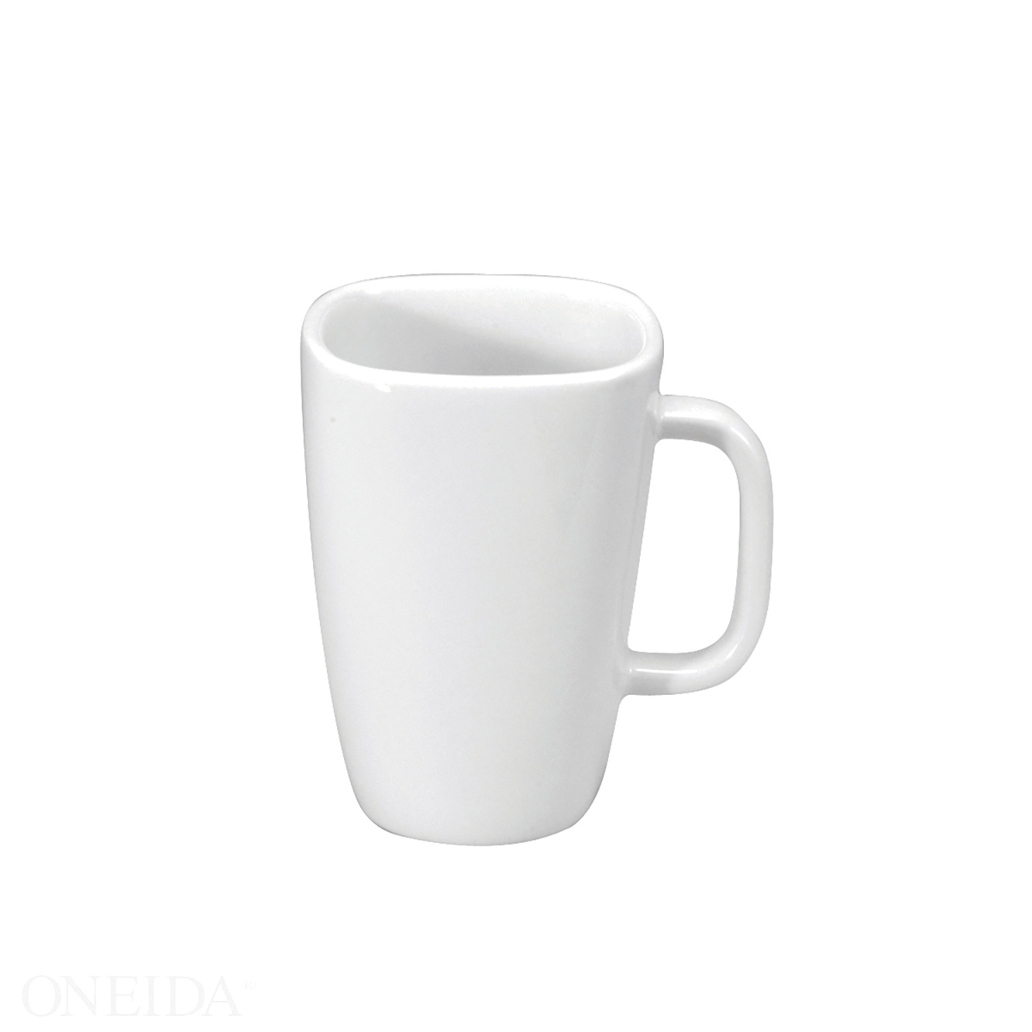 Buffalo Cream White Undecorated Narrow Rim Square Mug, 10 Ounce -- 36 per case.