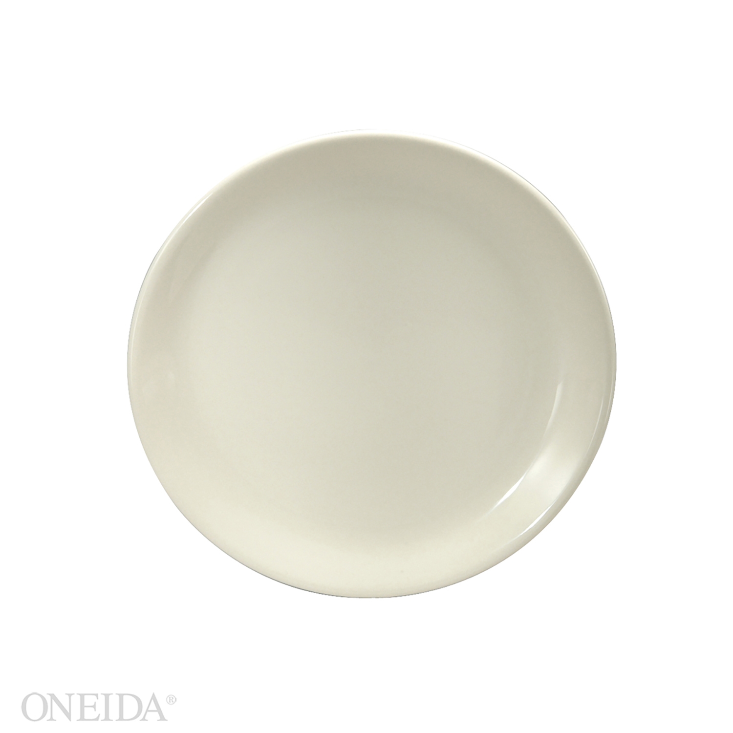 Buffalo Cream White Undecorated Narrow Rim Coupe Plate, 5 7/16 inch -- 36 per case.