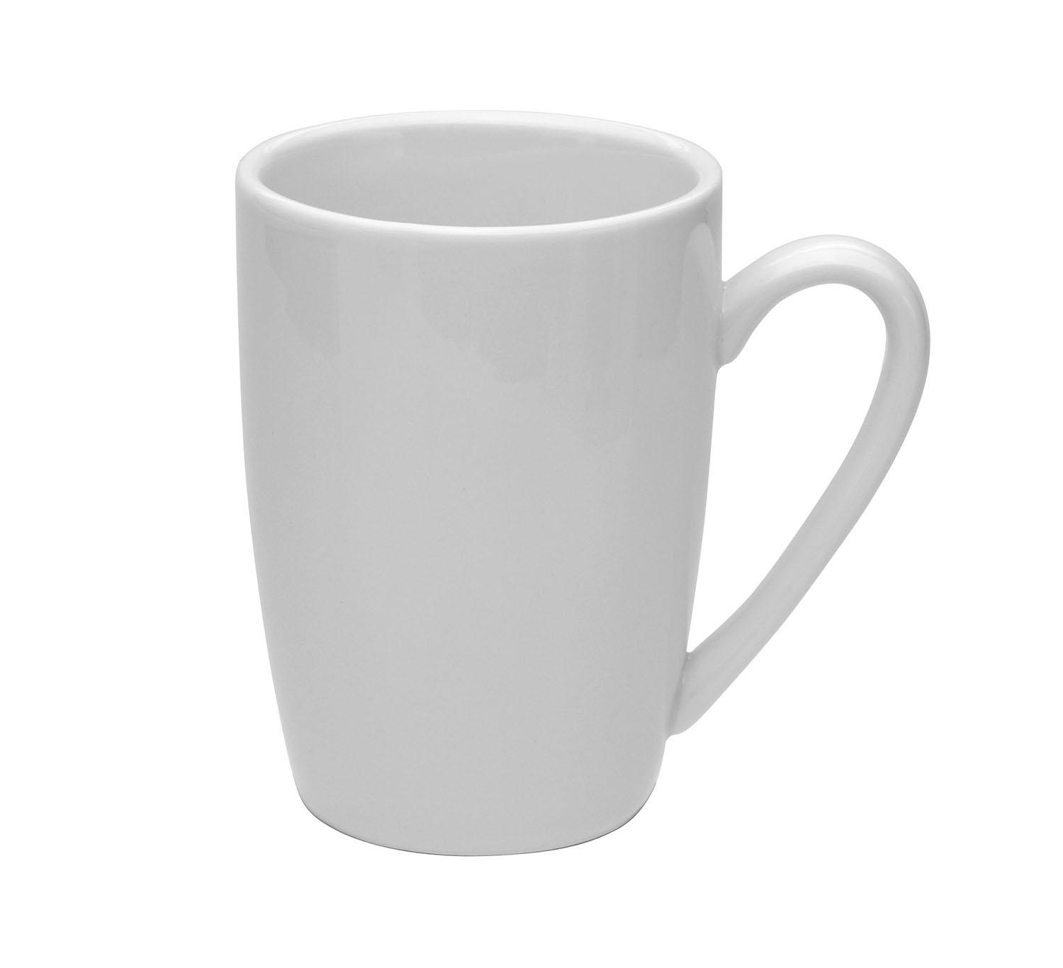 Buffalo Bright White Narrow Rim Undecorated Euro Mug, 12 Ounce -- 36 per case.