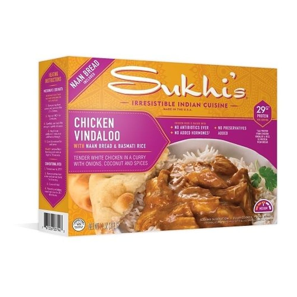 Sukhis Vindaloo Chicken with Naan and Rice, 11 Ounce - 6 per case