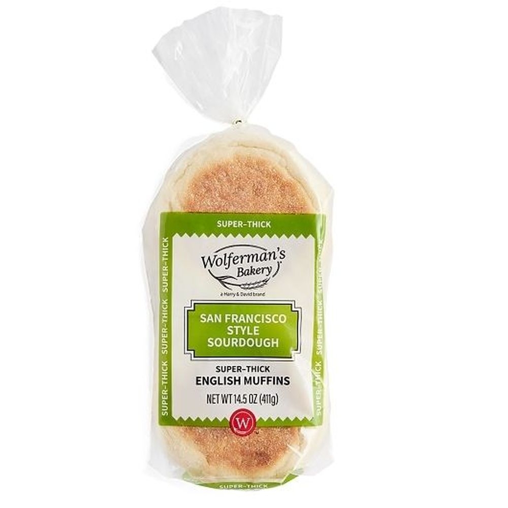 Wolfermans Super Thick Sourdough English Muffin, 4 count -- 12 per case