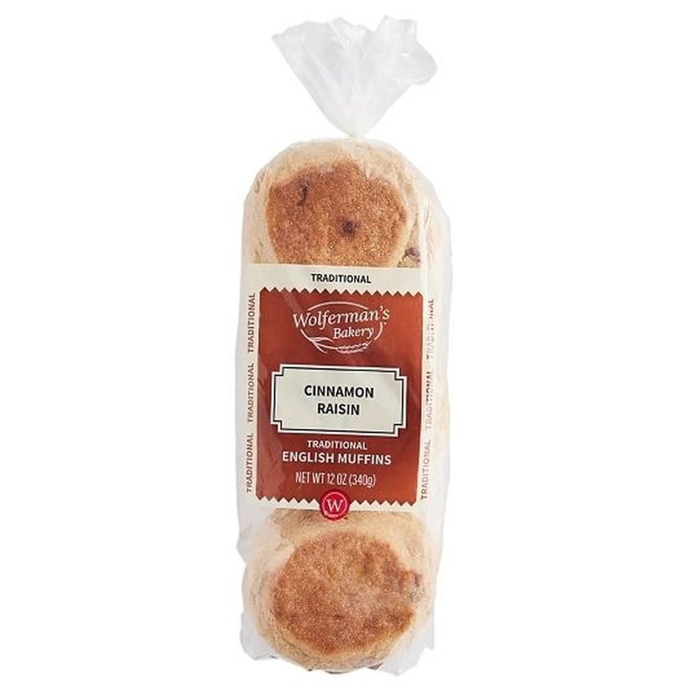 Wolfermans Traditional Cinnamon Raisin English Muffin, 6 count -- 12 per case