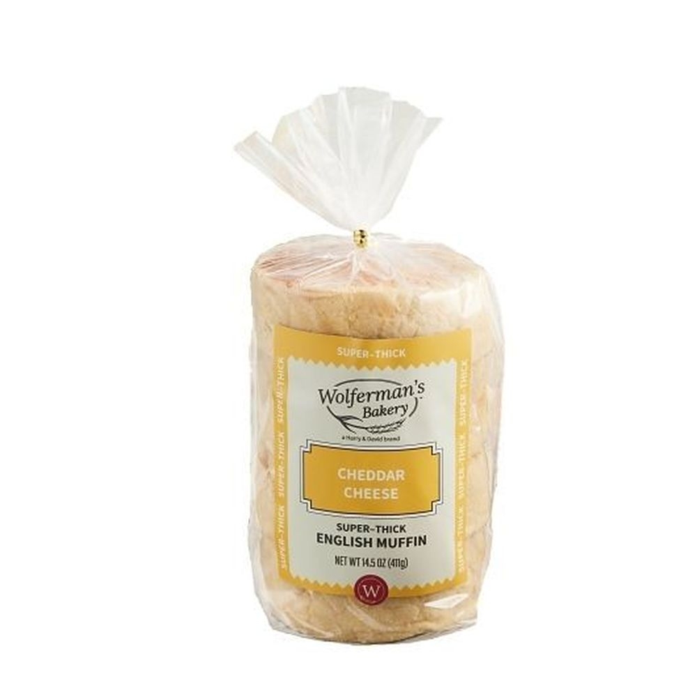 Wolfermans Signature Cheddar Cheese English Muffin, 4 Piece -- 12 per case