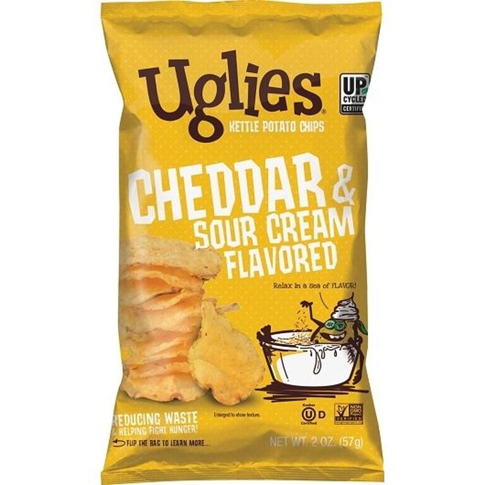 Uglies Cheddar and Sour Cream Kettle Chips, 2 Ounce -- 24 per case
