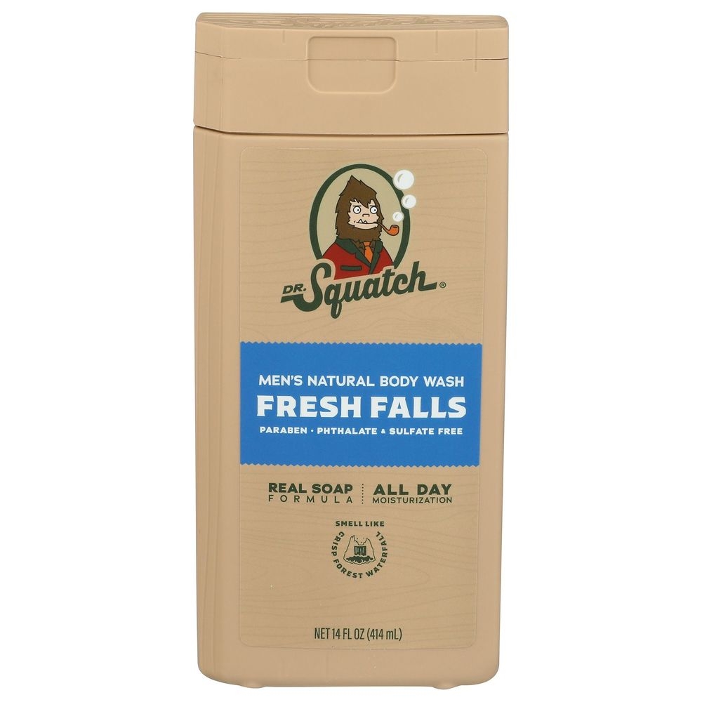 Dr Squatch Mens Natural Fresh Falls Body Wash, 14 Ounce