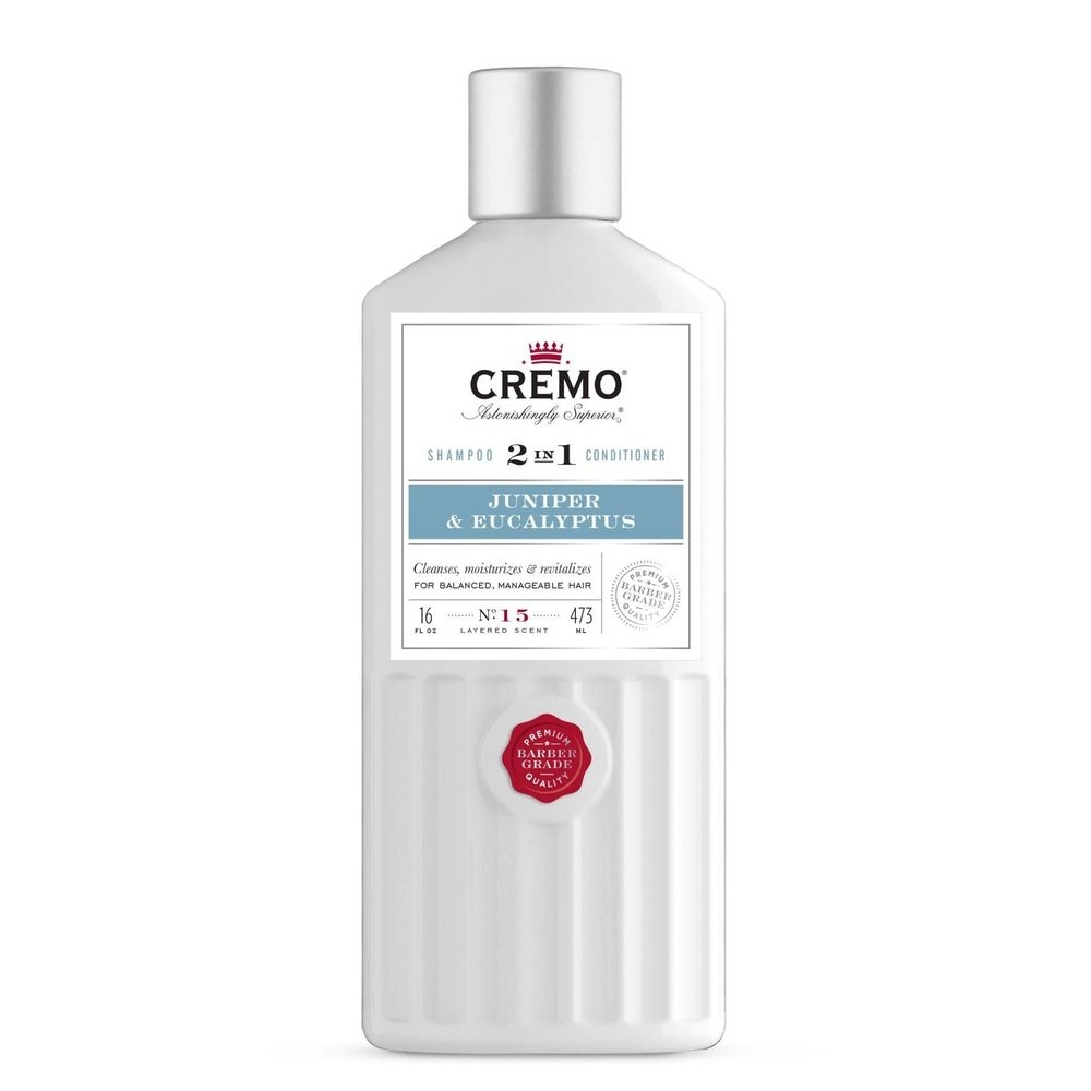 Cremo No.15 Juniper and Eucalyptus 2-In-1 Shampoo and Conditioner, 16 Ounce -- 12 per case