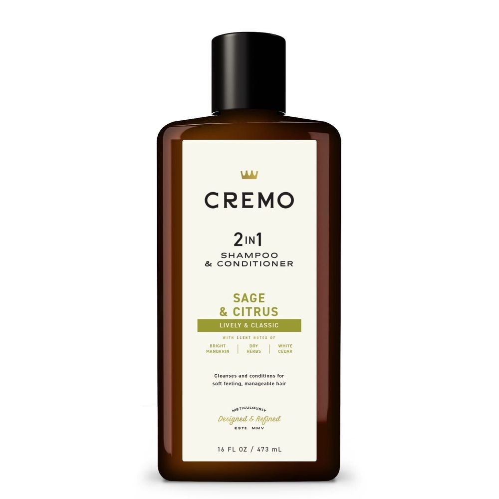 Cremo No.2 Sage and Citrus 2-In-1 Shampoo and Conditioner, 16 Fluid Ounce -- 12 per case