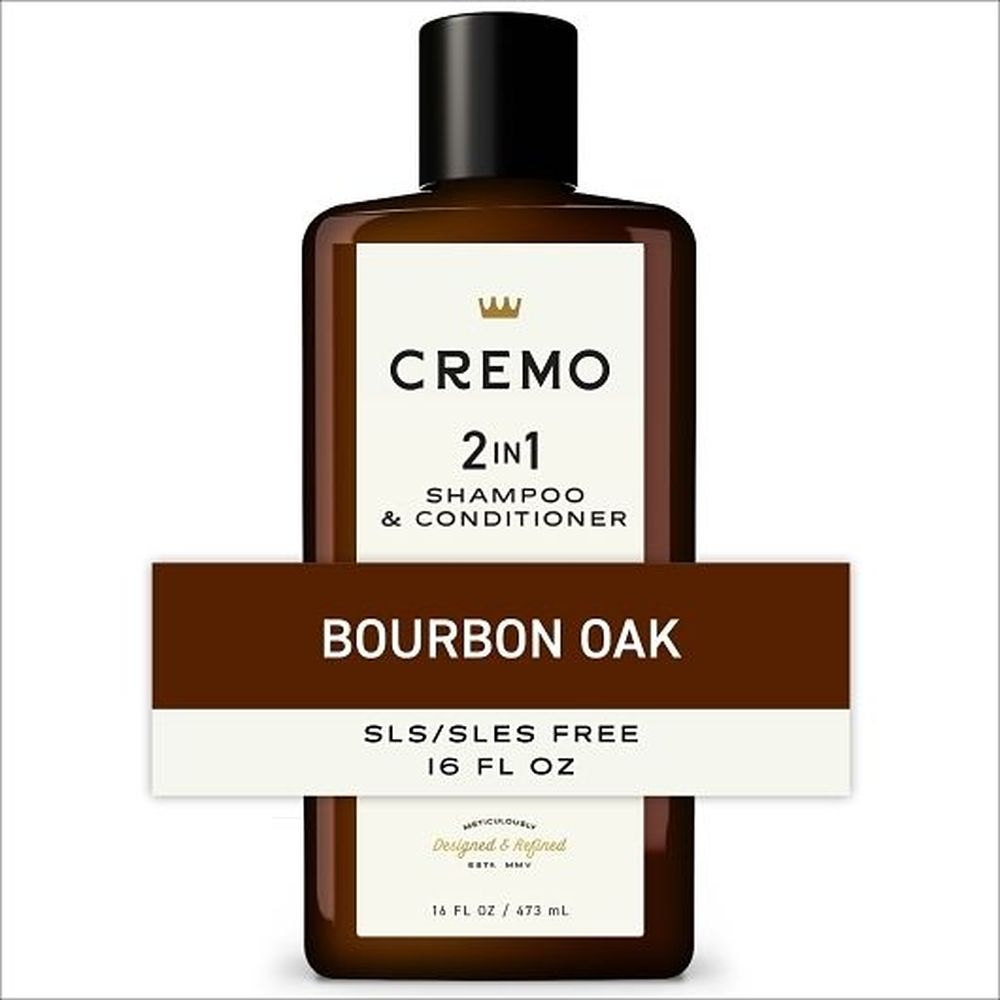 Cremo Bourbon and Oak 2-In-1 Shampoo, 16 Fluid Ounce -- 12 per case