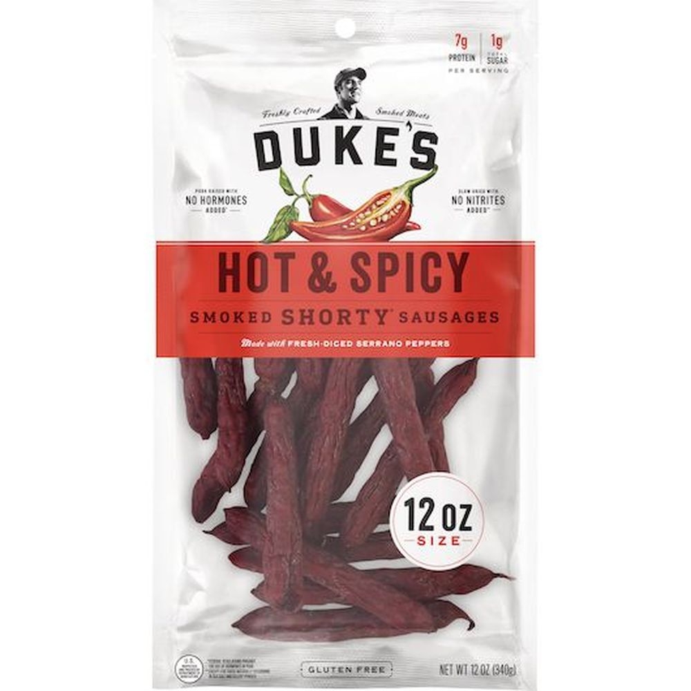 Duke's Hot And Spicy Smoked Shorty Sausages, 12 Ounce -- 8 Per Case