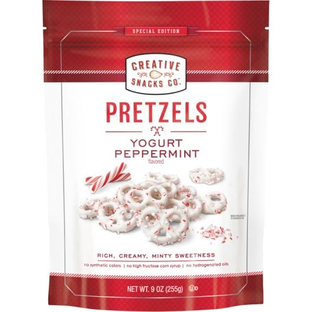 Creative Snacks Yogurt Peppermint Pretzels, 9 Ounce -- 6 per case