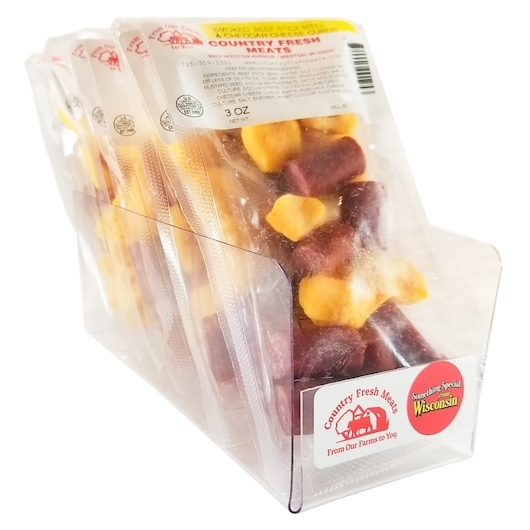 Country Fresh Meats Smoked Beef Bites and Cheddar Curds, 3 Ounce -- 102 per case
