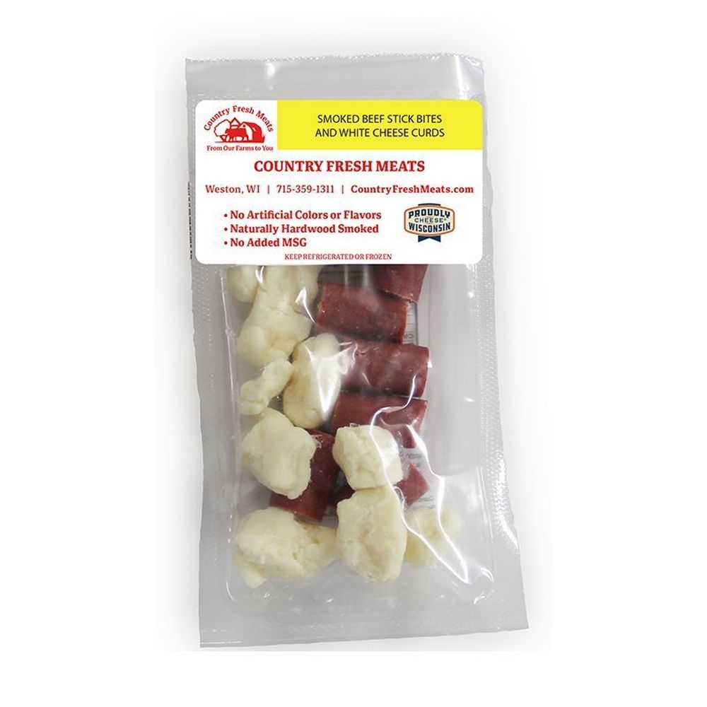 Country Fresh Meats Smoked Sum Sausage Bites and Garlic Curds, 3 Ounce -- 102 per case