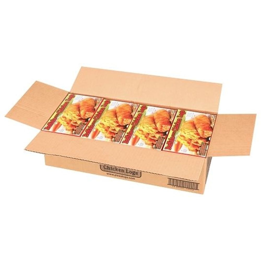 Original Buffalo Chicken Logs White Shredded Chicken Cheese Buffalo Wing Sauce Crispy Wrap, 12 count -- 8 per case