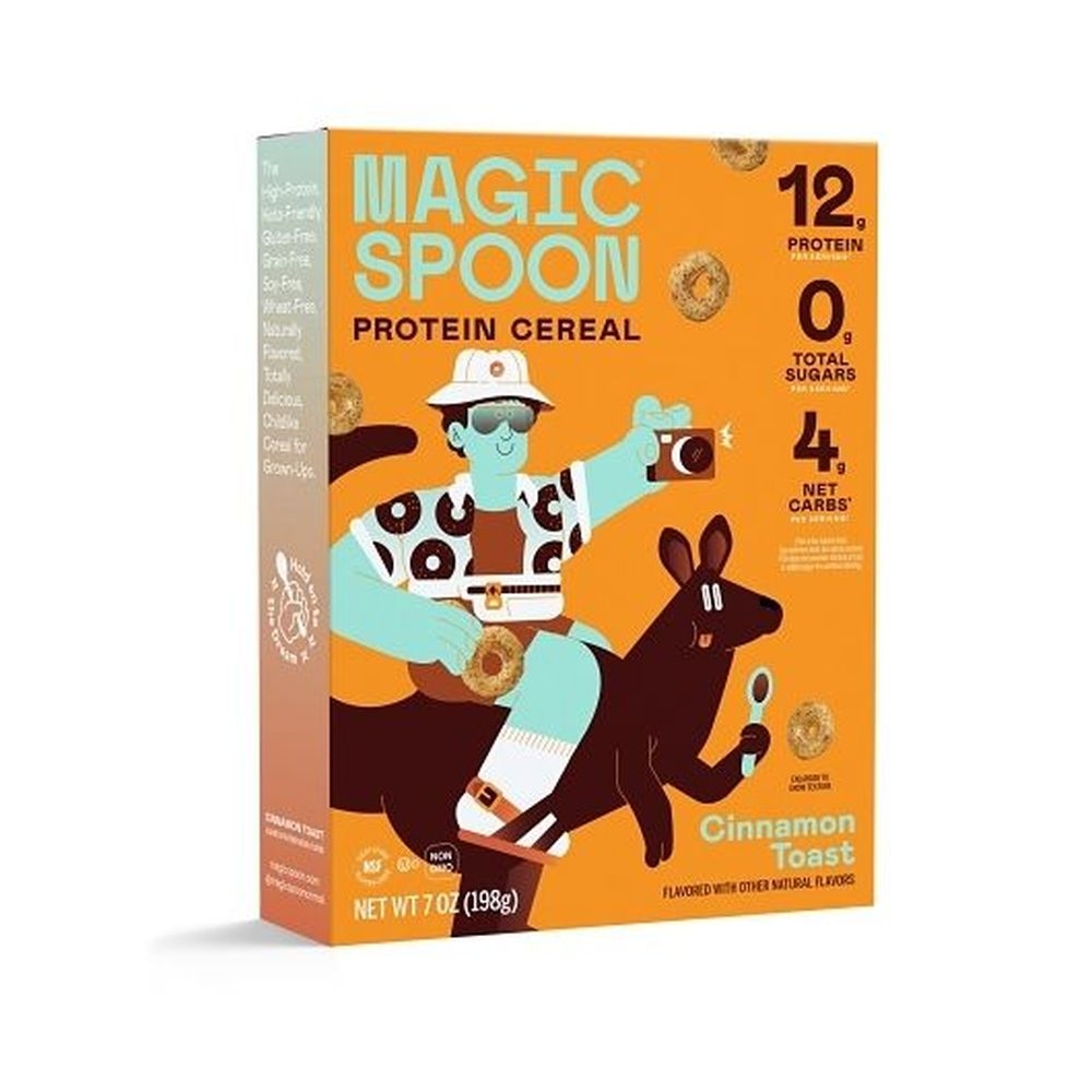Magic Spoon High Protein Grain Free Cinnamon Roll Breakfast Cereal, 7.08 Ounce -- 8 per case
