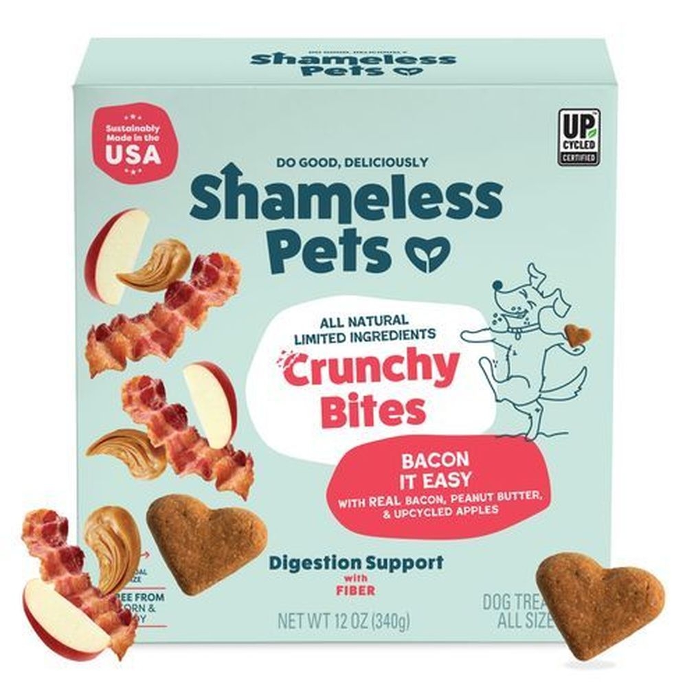 Shameless Pets Bacon It Easy Crunchy Dog Treats, 12 Ounce -- 6 per case