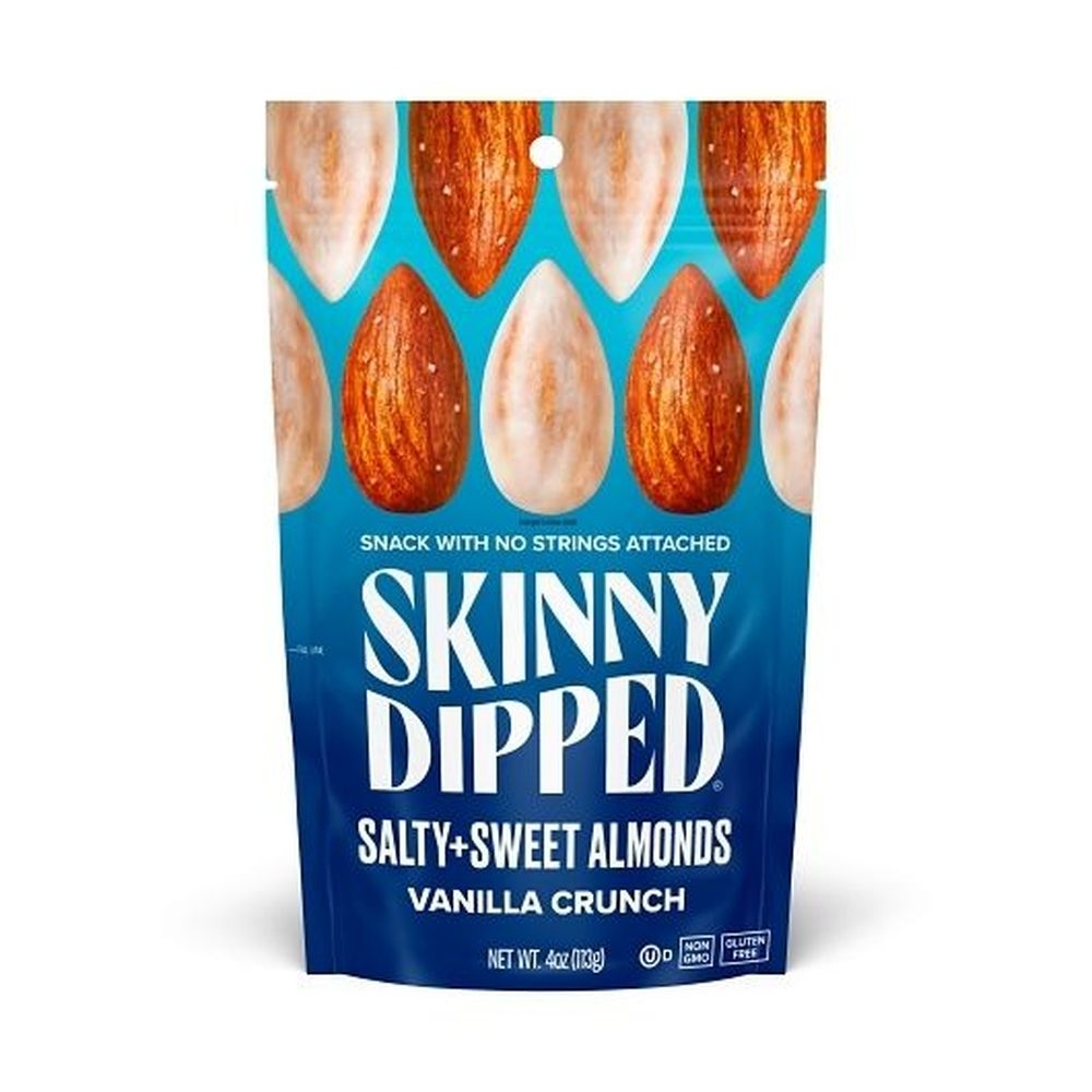 Skinny Dipped Vanilla Crunch Salty and Sweet Almonds, 4 Ounce -- 8 per case