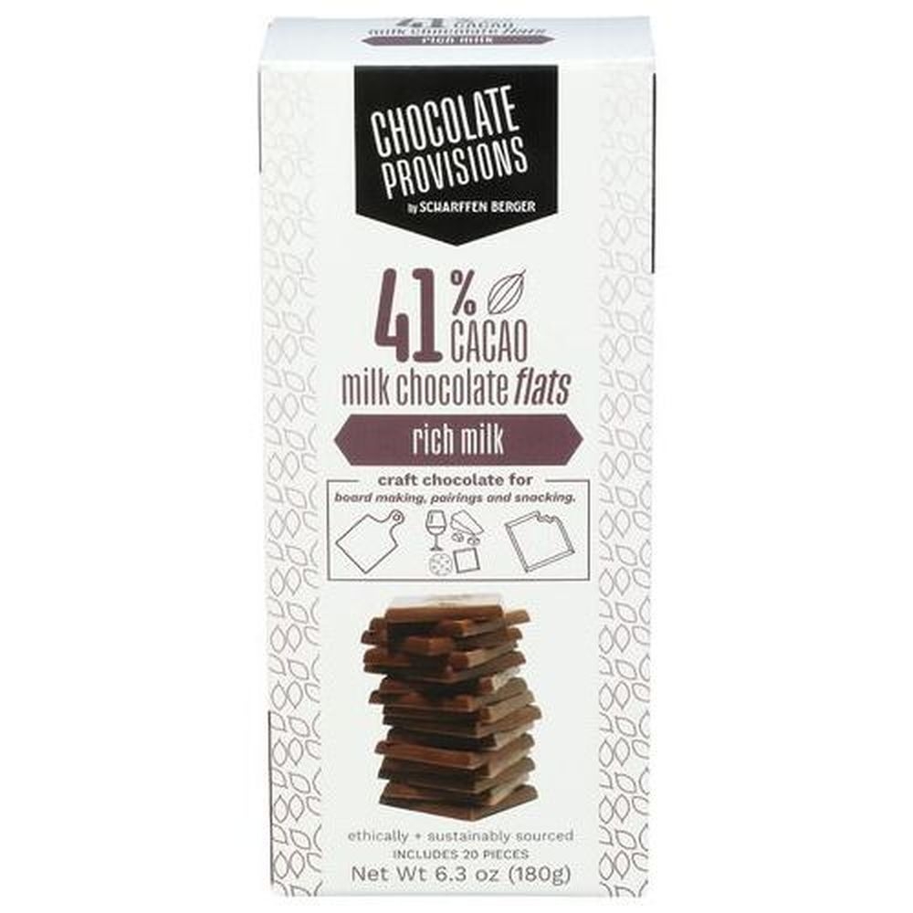 Scharffen Berger 41 Percent Cacao Milk Chocolate Flats, 6.3 Ounce -- 8 per case