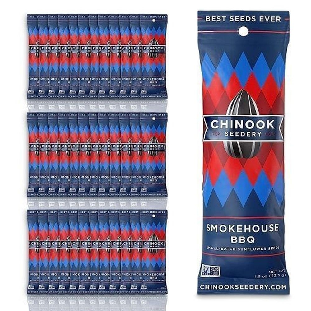 Chinook Seedery Smokehouse Bbq Sunflower Seeds, 1.5 Ounce -- 36 per case