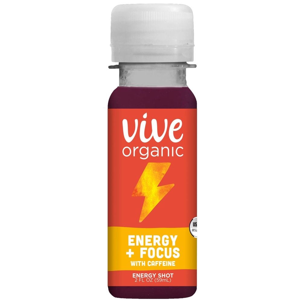 Vive Organic Energy Plus Focus Shot, 2 Fluid Ounce -- 12 per case