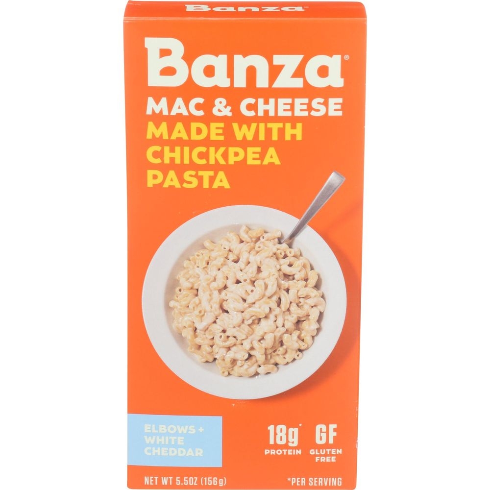 Banza Chickpea Pasta and White Cheddar Mac and Cheese, 5.5 Ounce -- 6 per case