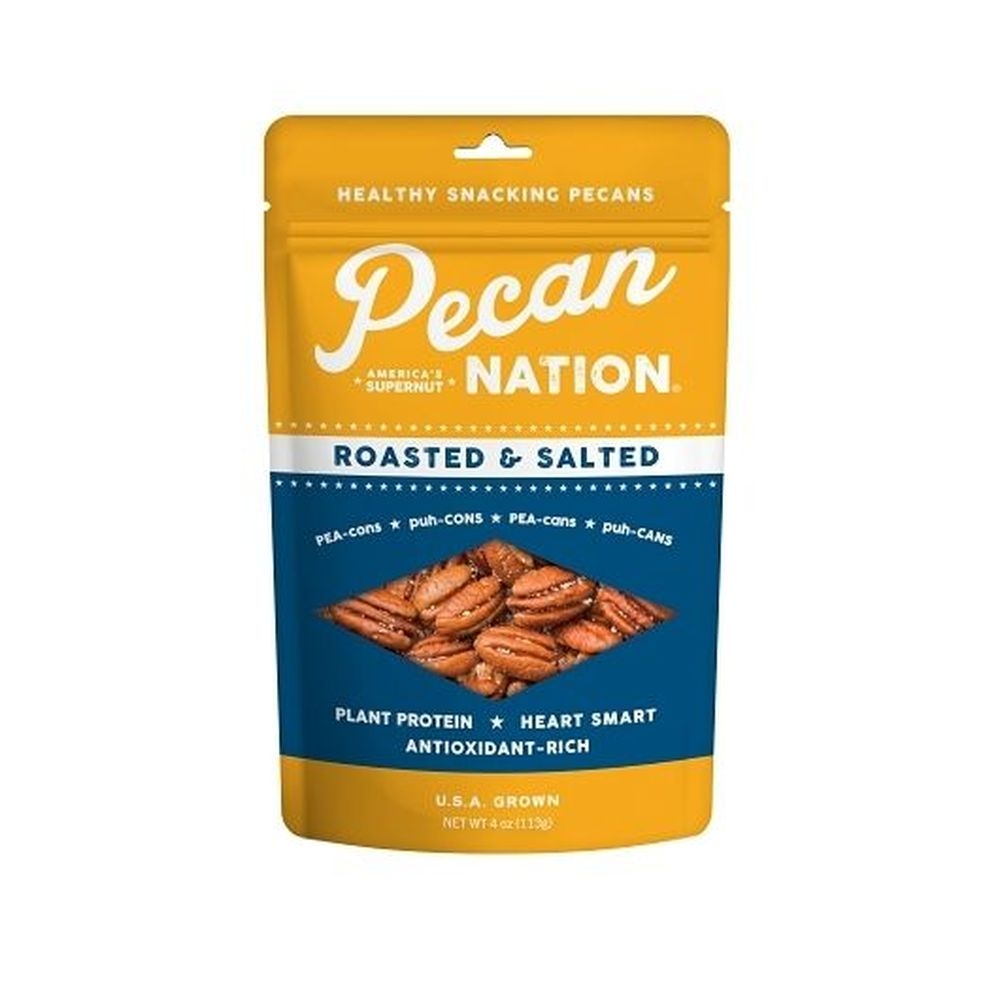 Pecan Nation Roasted and Salted Pecans, 4 Ounce - 6 per case