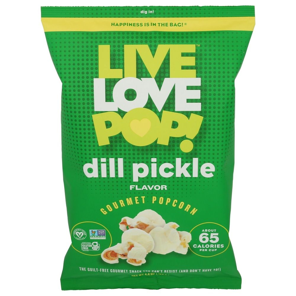 Live Love Pop Dill Pickle Flavor Gourmet Popcorn, 4.4 Ounce -- 12 per case