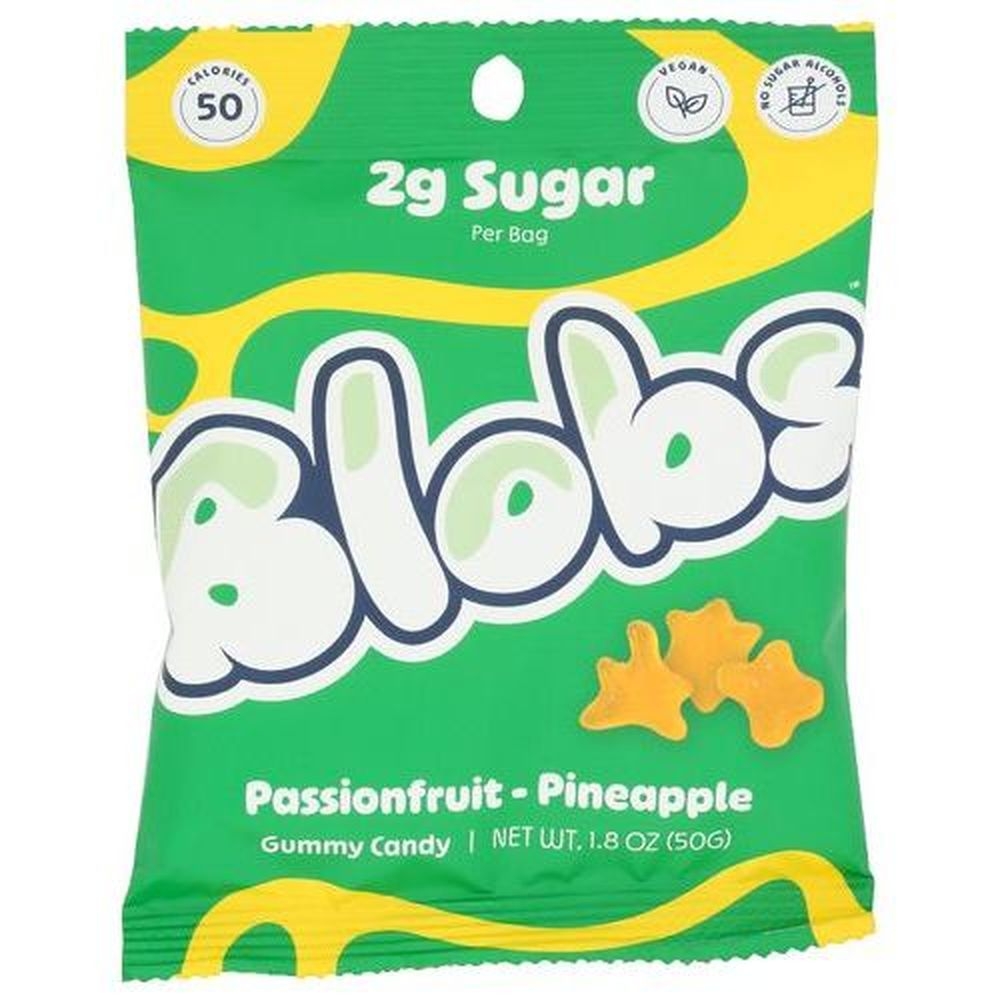 Blobs Passionfruit Pineapple Gummy Candy, 1.8 Ounce -- 6 per case