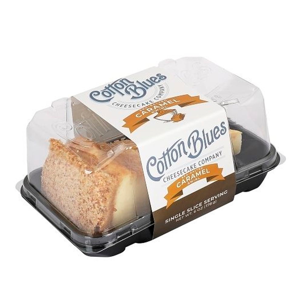 Cotton Blues Sea-Salted Caramel Swirl Cheesecake Slice, 6 Ounce - 12 per case