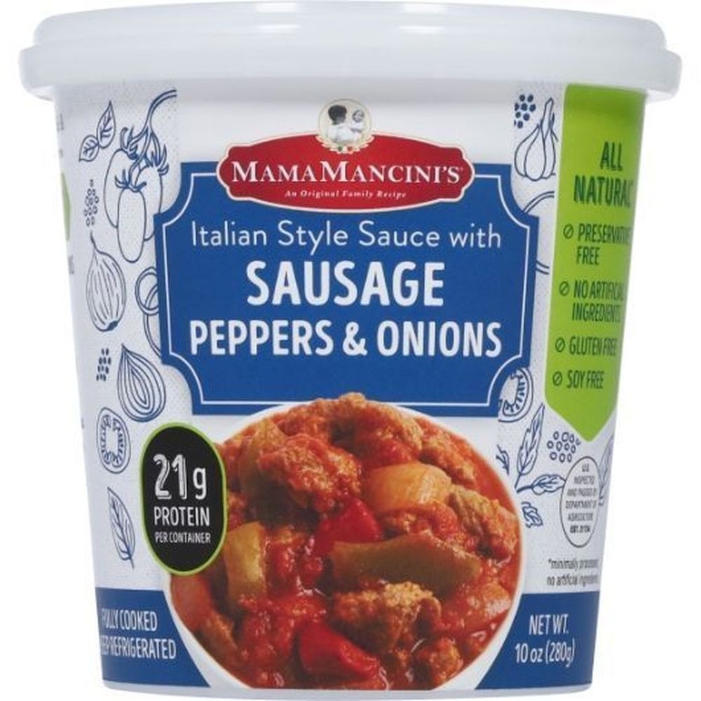 Mamamancinis Italian Style Sauce with Sausage Peppers and Onion, 10 Ounce -- 6 per case