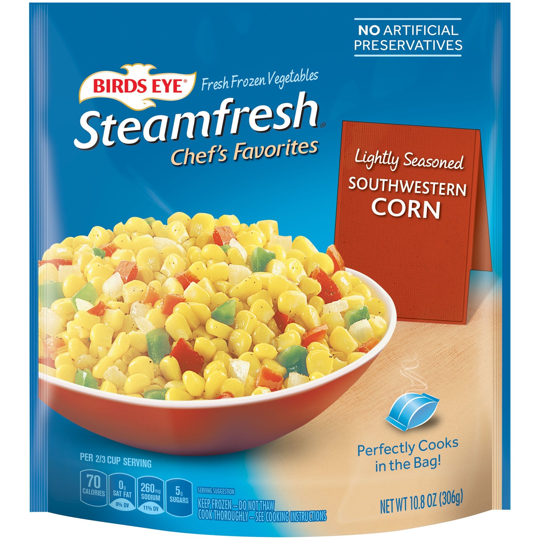 Birds Eye Steamfresh Lightly Seasoned Southwest Corn, 10.8 Ounce -- 10 Per Case