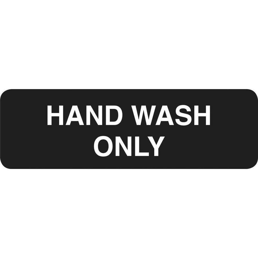 Tablecraft Hand Wash Only Rectangular Sign, 3 x 9 inch