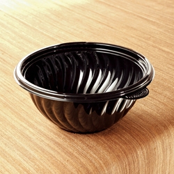 Yoshi Ware Emi PrepServe Pet Black Petites Bowl, 32 Ounce - 50 per pack -- 2 packs per case.