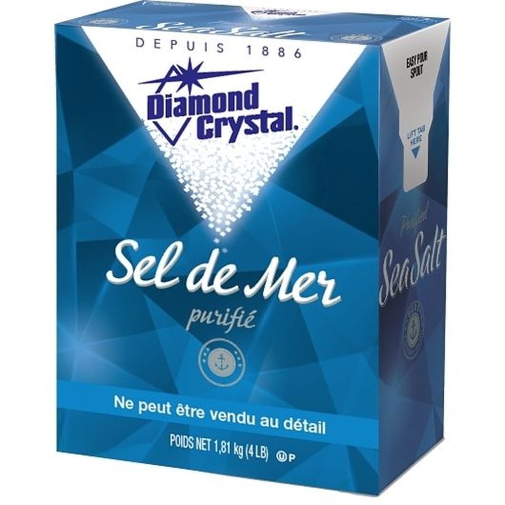 Diamond Crystal Purified Sea Salt, 4 Pound -- 9 per case