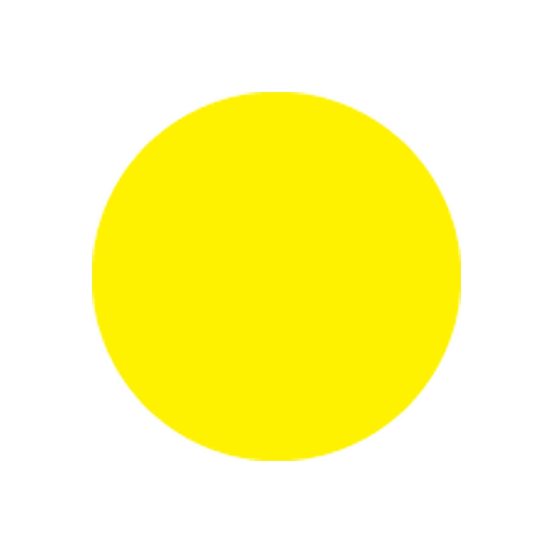 National Checking Yellow Circle Permanent Label, 0.5 inch -- 1000 per case.