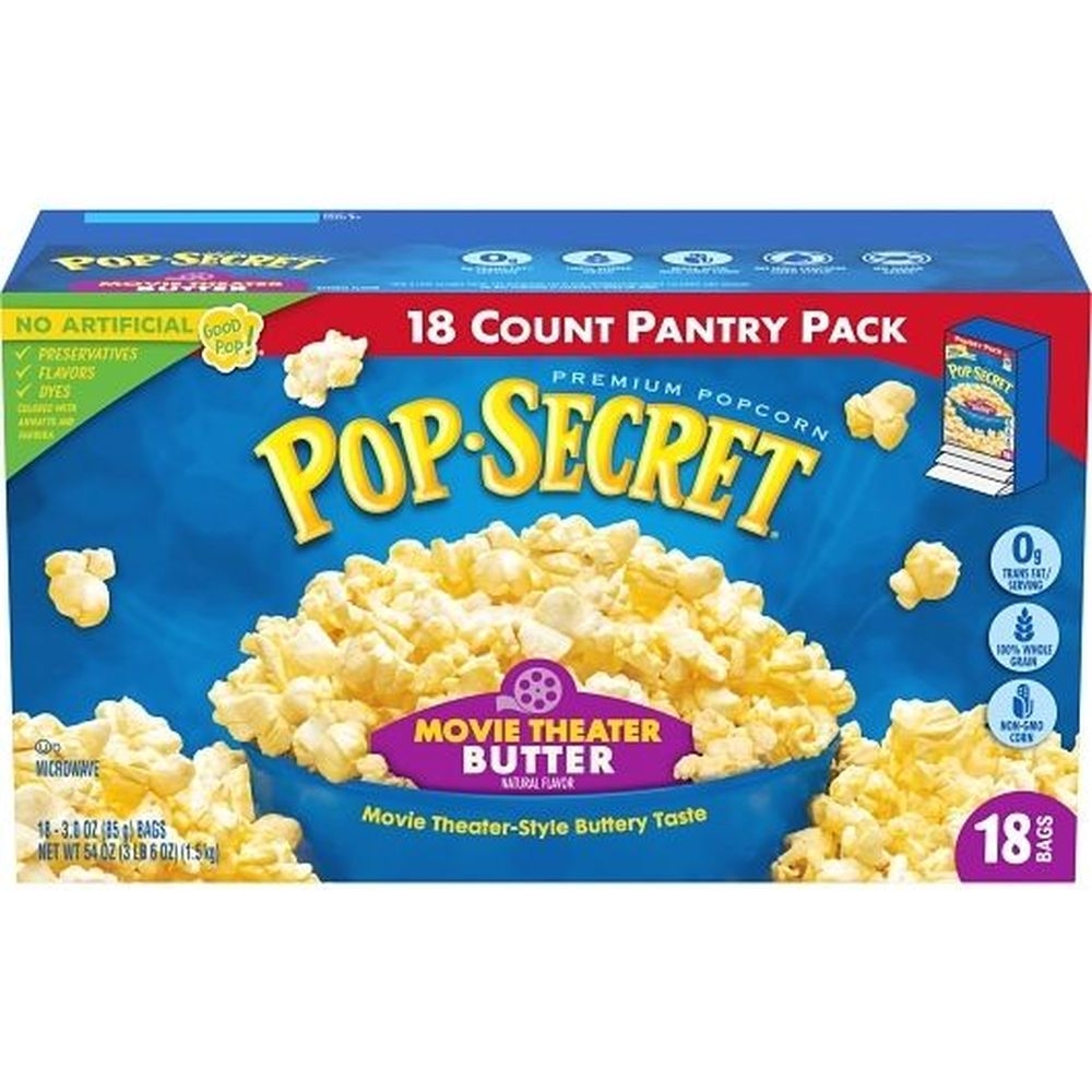 Pop Secret Movie Theater Butter Flavor Microwave Popcorn, 54 Ounce -- 2 per case