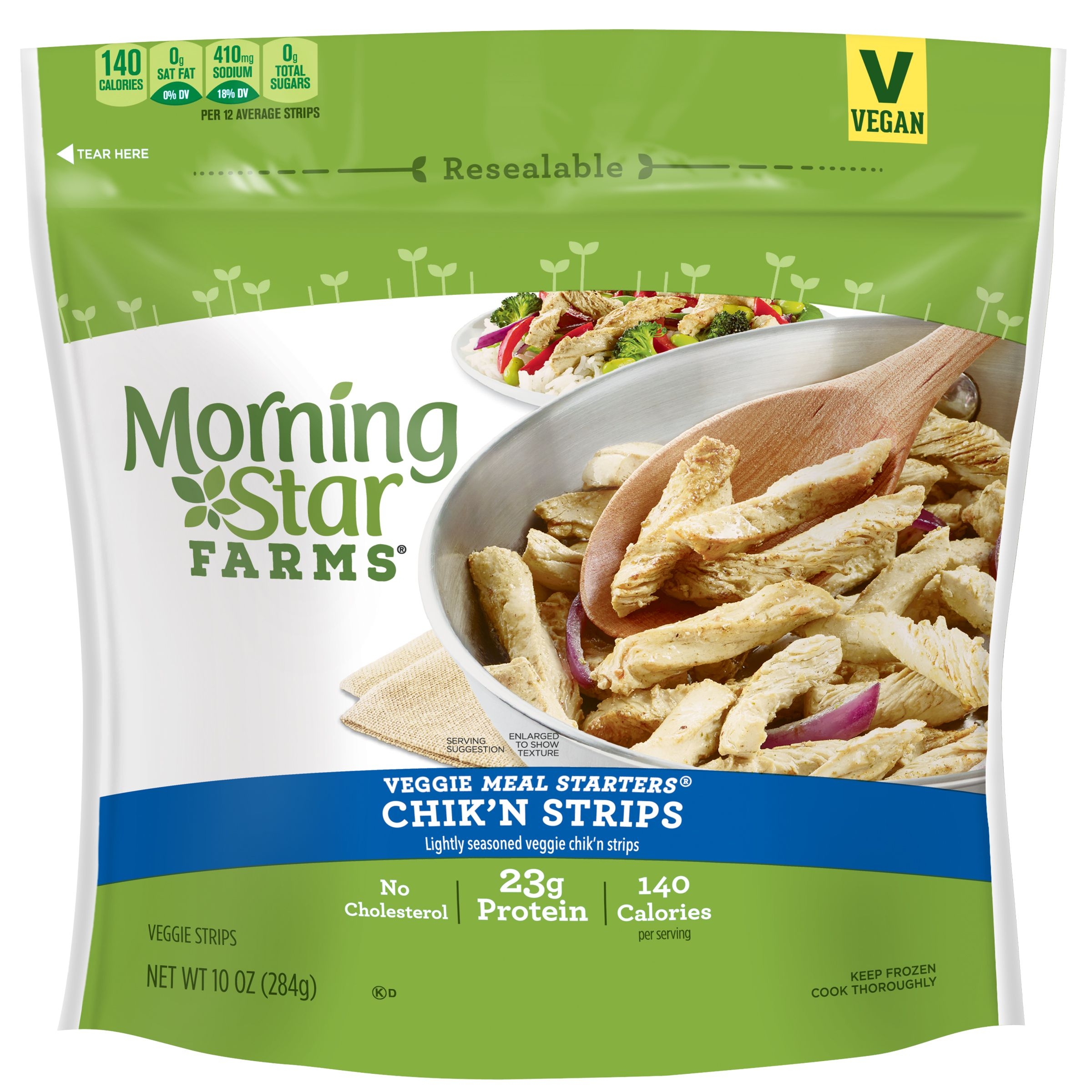 Morningstar Farms Veggie Meal Starters Chik'n Strips, 10 ounce -- 6 per case