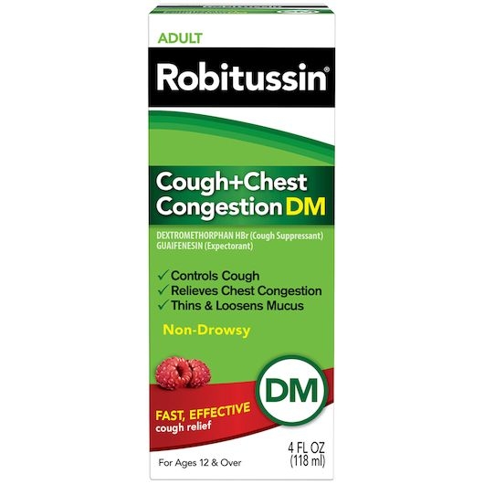 Robitussin Cough Plus Chest Congestion DM Syrup, 4 Fluid Ounce -- 24 per case.