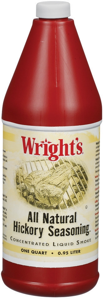 Wrights Hickory Flavored Liquid Smoke, 32 oz. bottle -- 12 per case