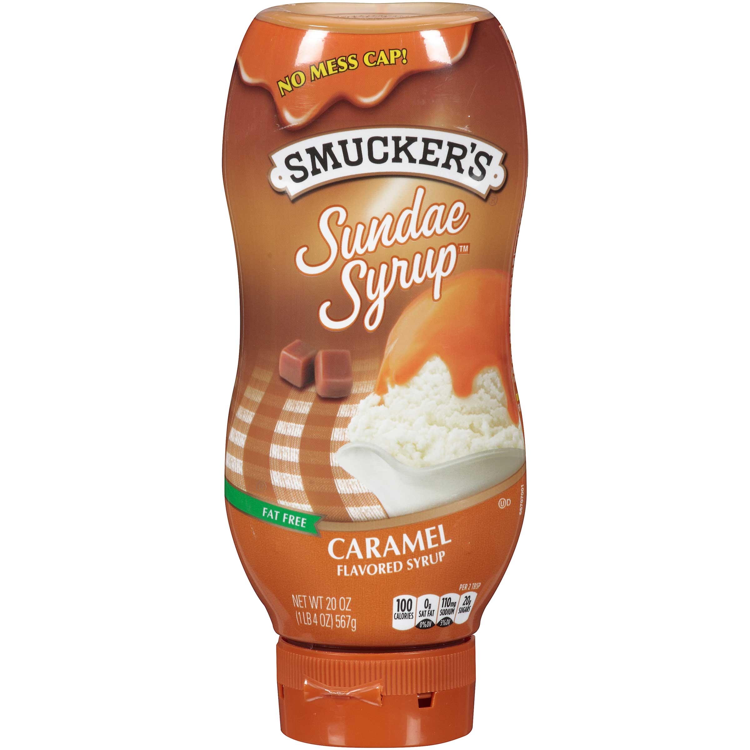 Smuckers Caramel Sundae Syrup, 20 Ounce -- 12 per case.