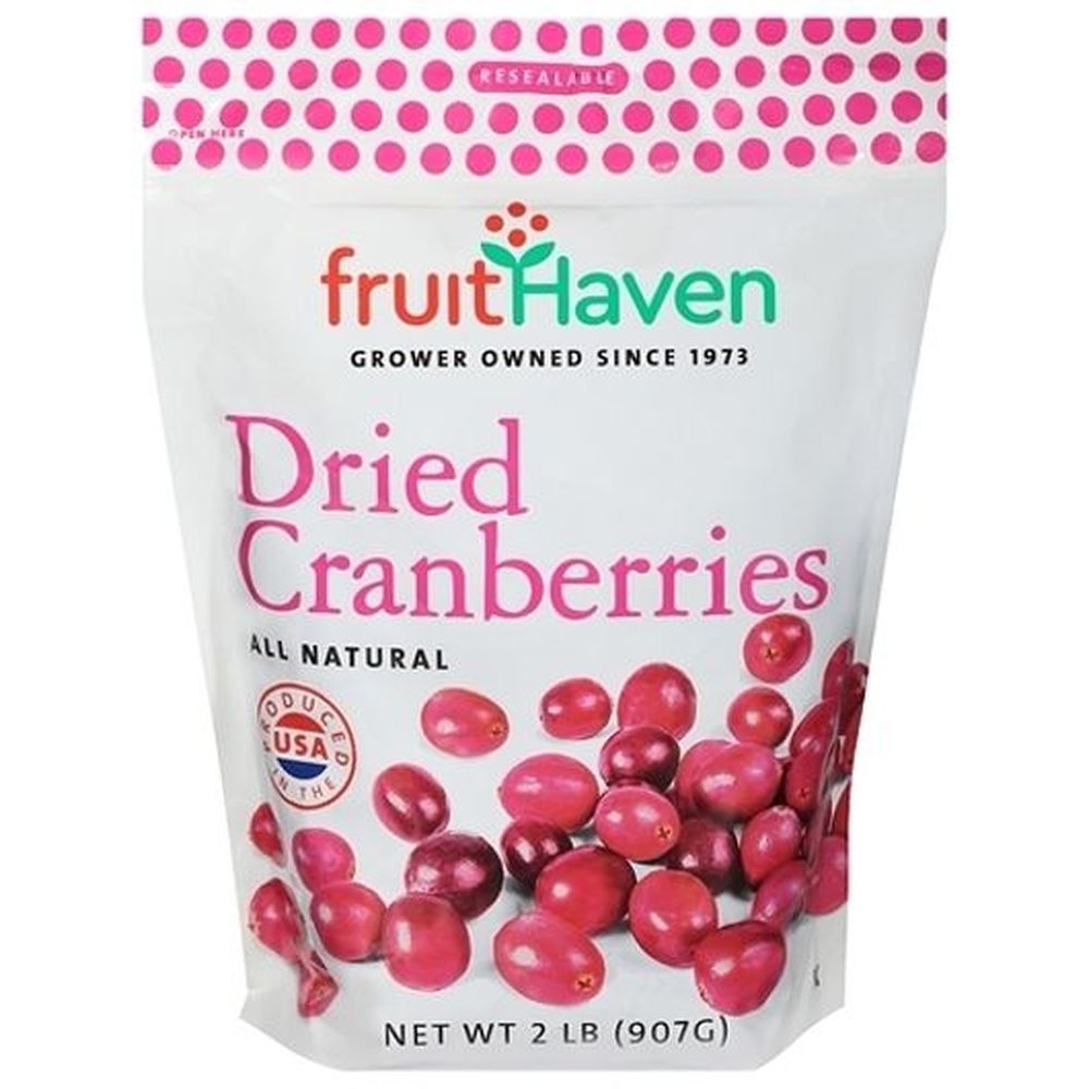 Fruit Haven Sliced and Sweetened Dried Cranberries, 32 Ounce -- 2 per case