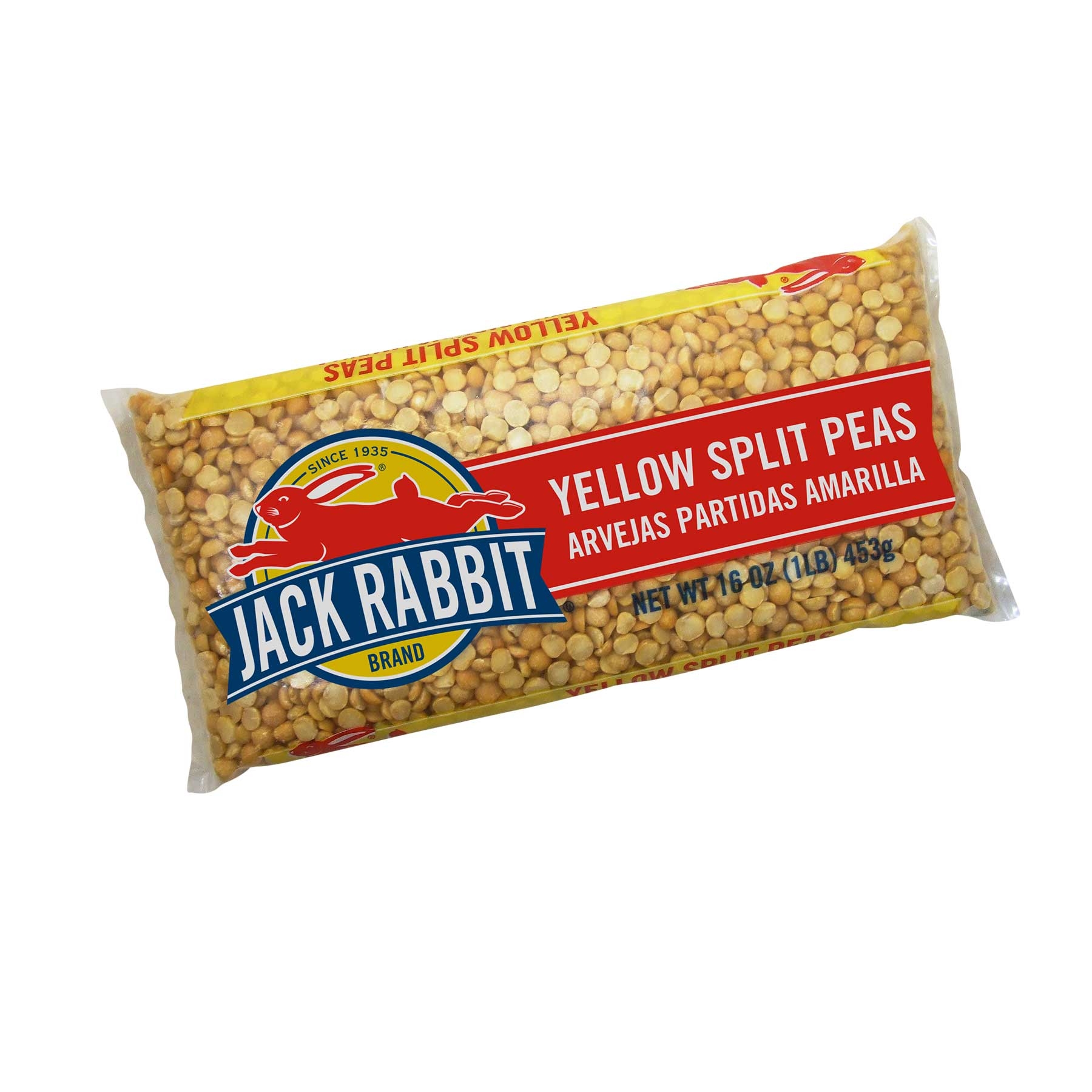 Jack Rabbit Yellow Split Peas, 1 Pound -- 24 Per Case
