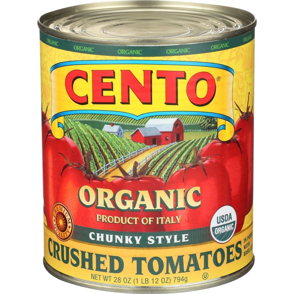Cento Organic Chunky Style Italian Crushed Tomatoes, 28 Ounce -- 6 per case