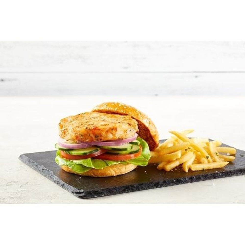 Social Kitchens 4.4 Ounce Premium Raw Shrimp Burger, 0.28 Pound - 4 per case