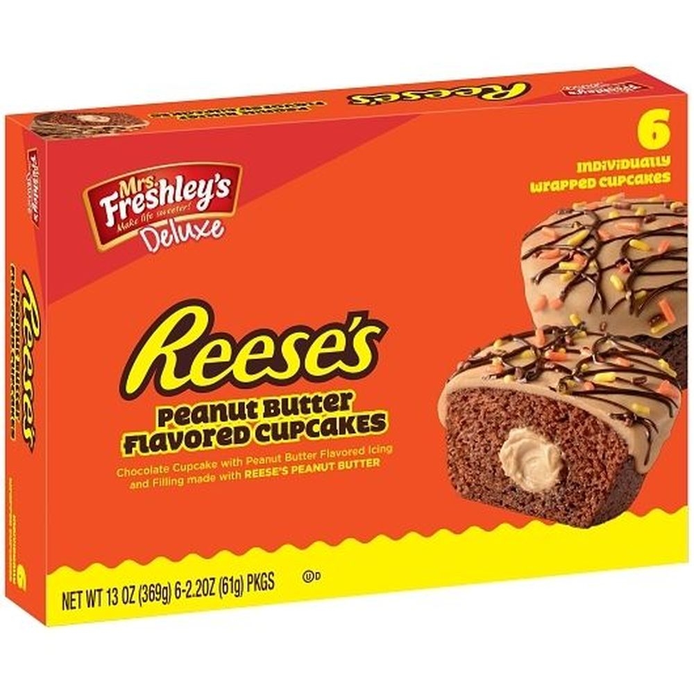 Mrs. Freshley's Reeses Peanut Butter Flavored Cupcake, 13 Ounce - 8 per case