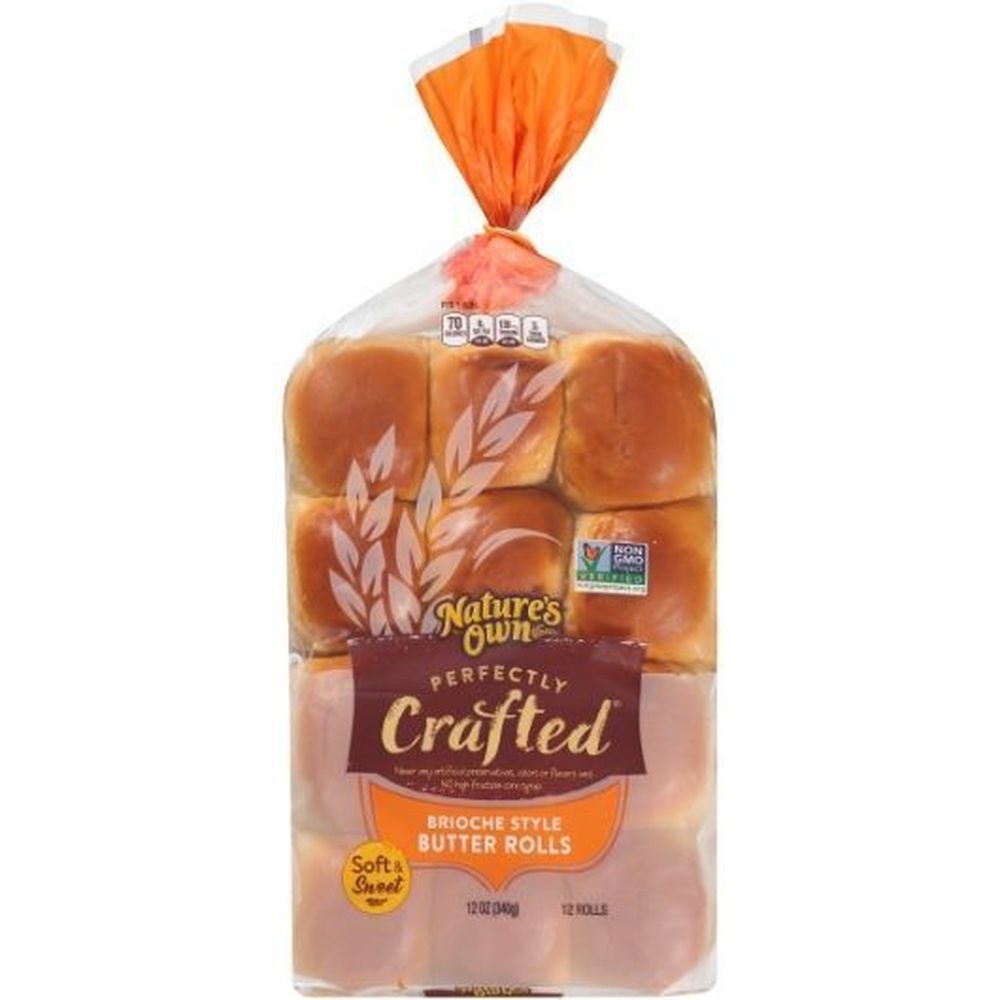 Natures Own Brioche Style Butter Dinner Roll, 12 Ounce -- 12 per case
