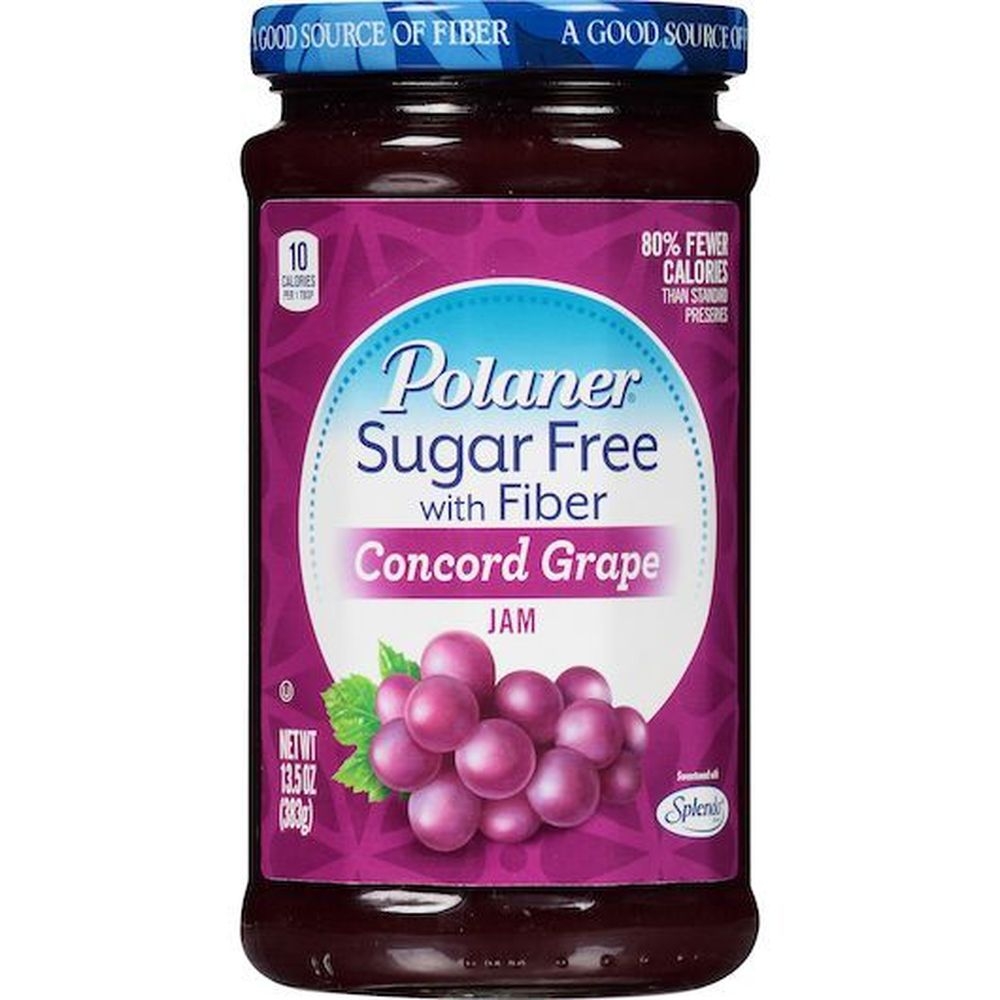 Polaner Sugar Free Grape Jelly with Fiber, 13.5 Ounce -- 12 per case