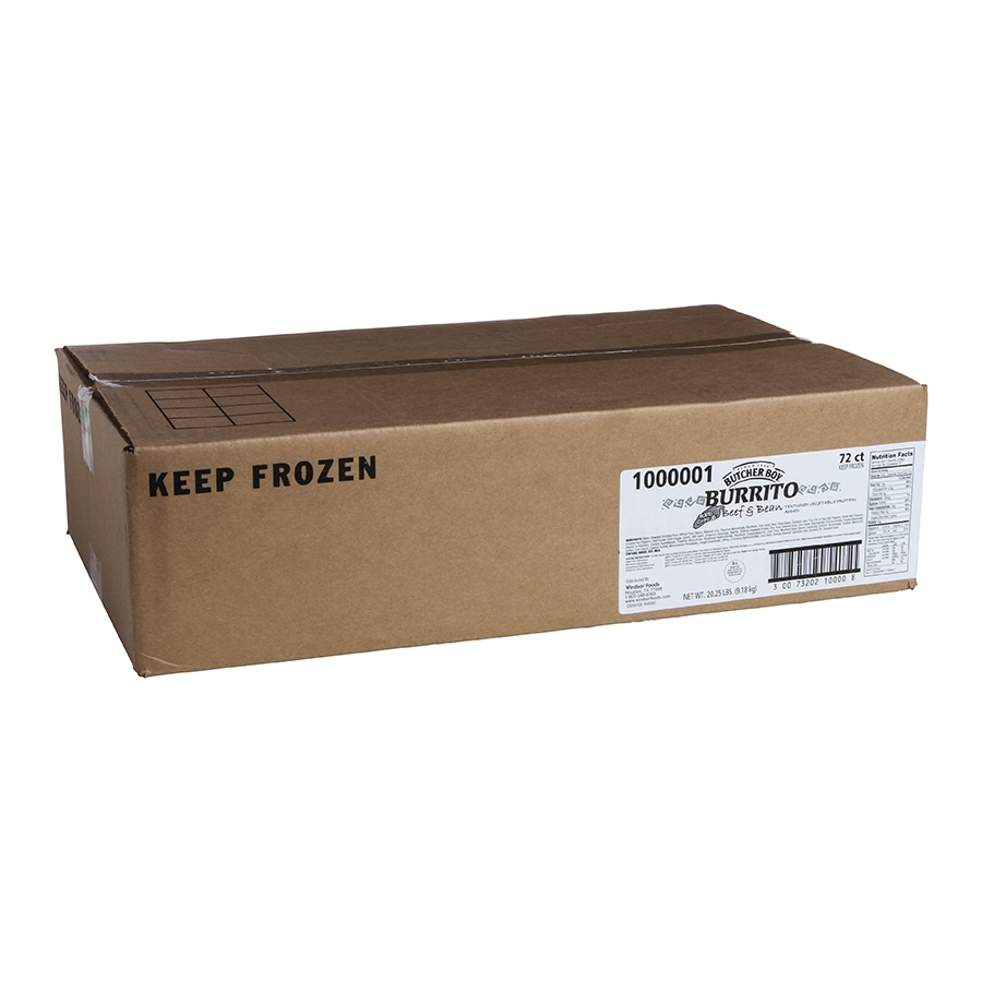 Windsor Butcher Boy Beef, Beans and Red Chili Burrito, 4.5 Ounce -- 72 per case.