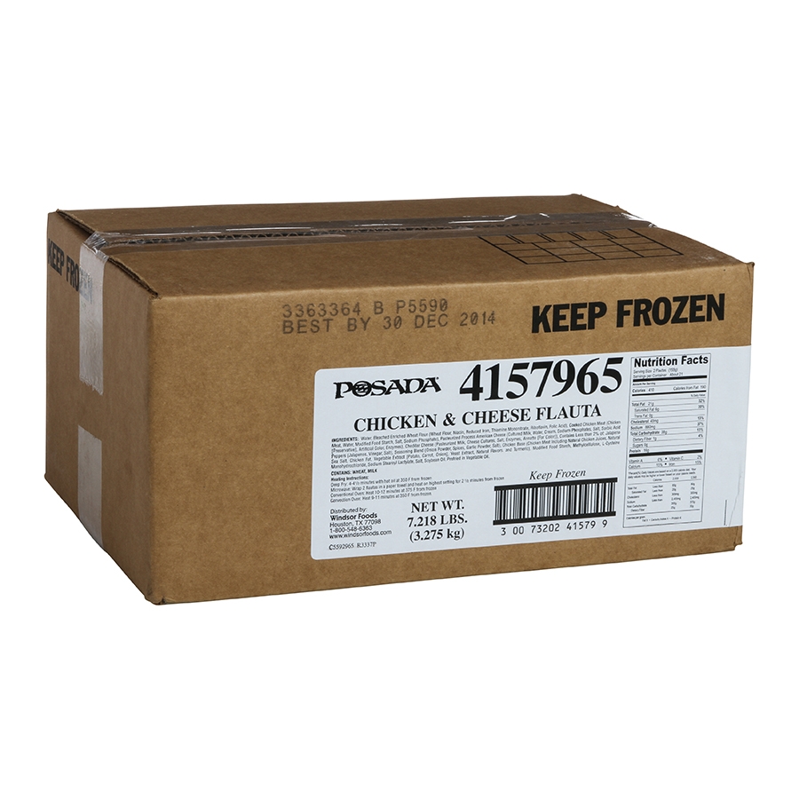 Posada Chicken and Cheese Flauta, 2.75 Ounce -- 42 per case.