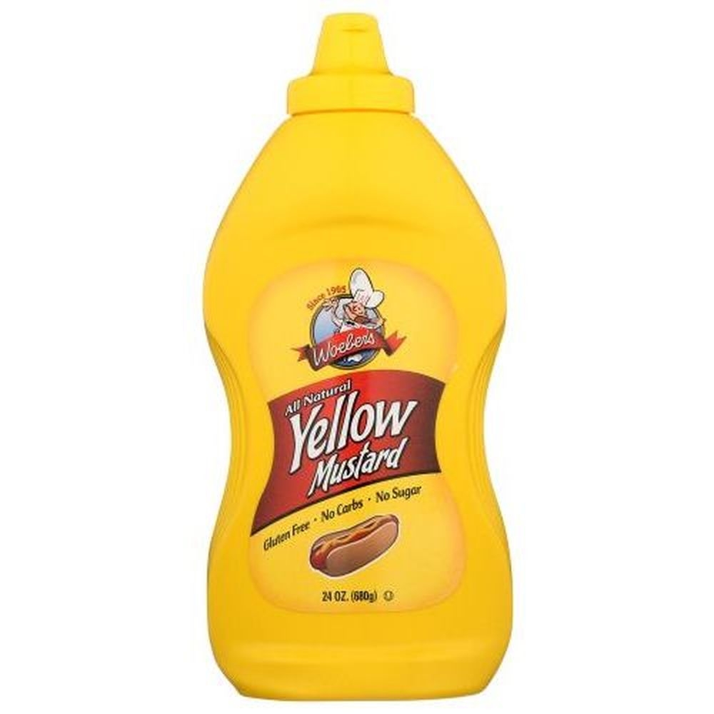Woebers Yellow Mustard, 24 Ounce -- 12 per case