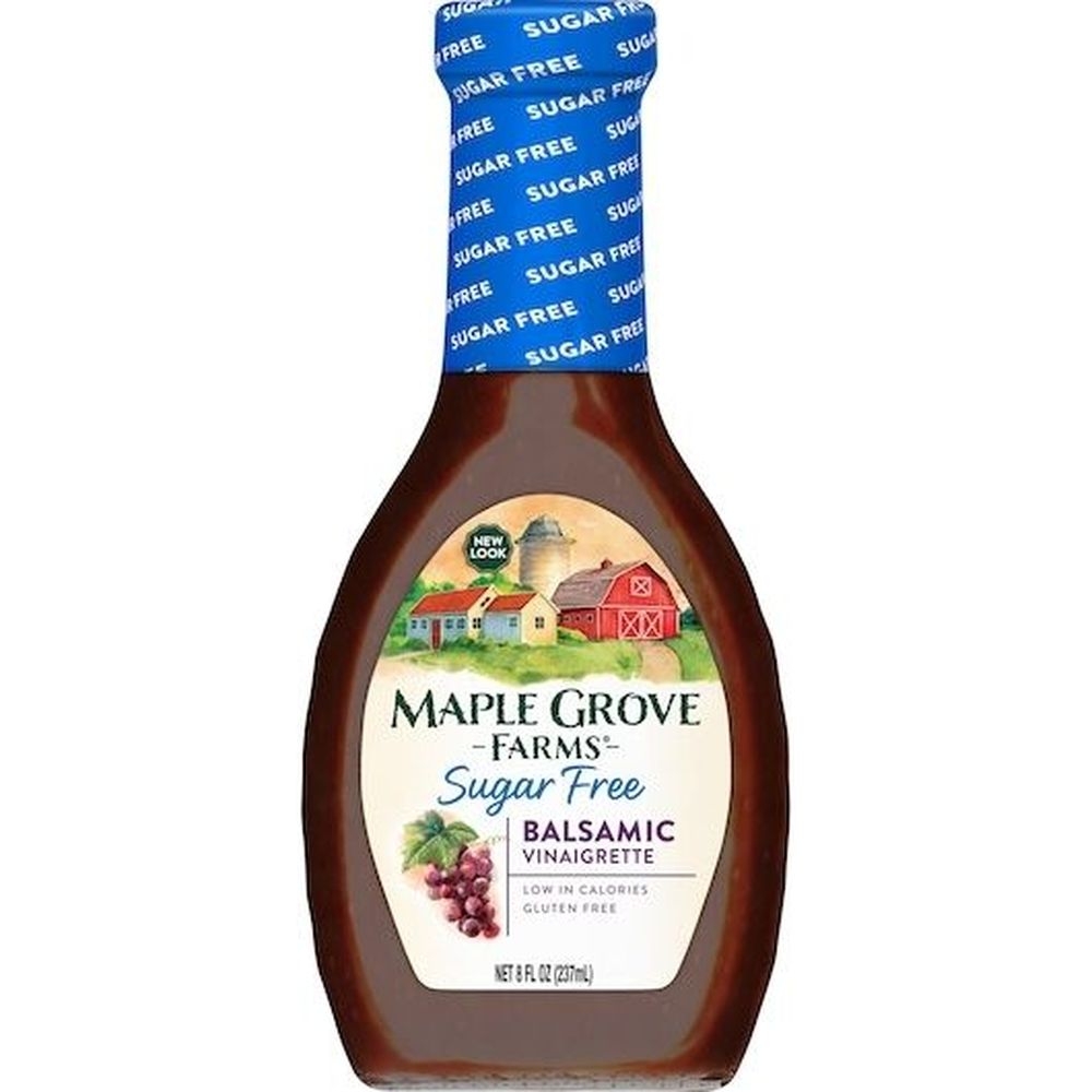 Maple Grove Sugar Free Balsamic Vinaigrette Dressing, 8 Fluid Ounce Bottle -- 12 per case